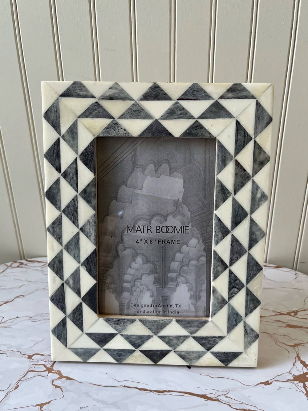 MATR BOOMIE VARUNA FRAME | GRAY & WHITE | HANDCRAFTED BONE TILE | NEW